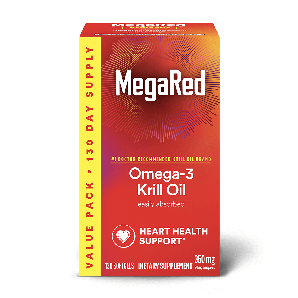 MegaRed 350mg Superior Omega-3 Krill Oil Softgels 130CT